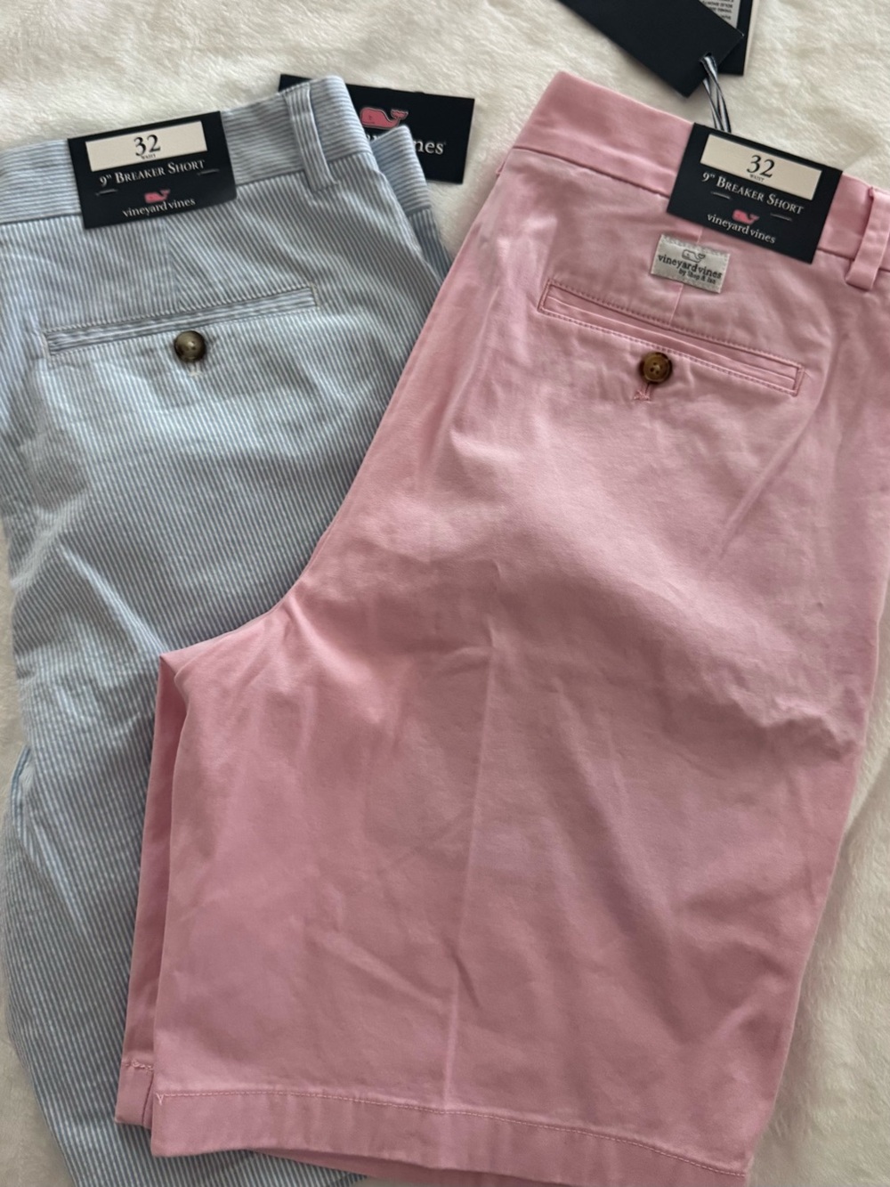 Vineyard Vines Men’s Pink and Light Blue Chino Shorts NWT bundle